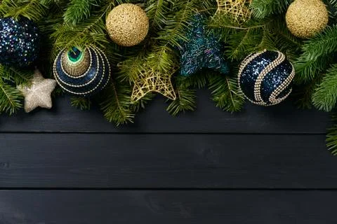 Background with Christmas decorations Stock Photos
