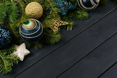Background with Christmas decorations Stock Photos