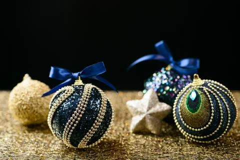 Background with Christmas decorations Stock Photos