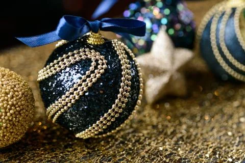 Background with Christmas decorations Stock Photos