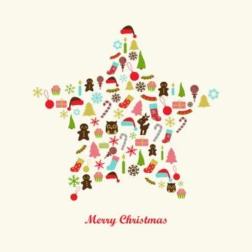 Background with christmas star Stock Illustration