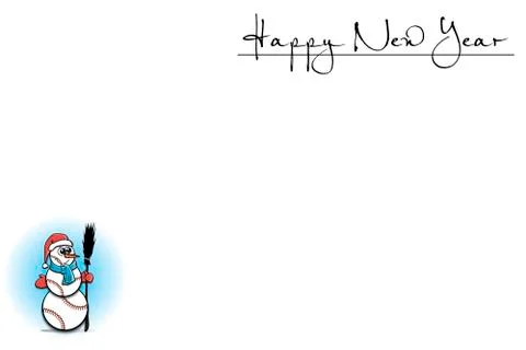 Background with Christmas tree of baseball Illustrazione stock