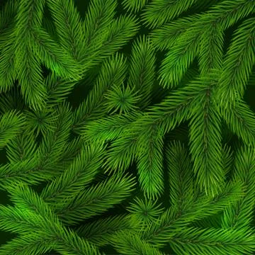 Background of christmas tree branches Stock Illustration