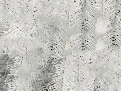 Background of Christmas tree branches white color. Fir tree texture. Stock Photos