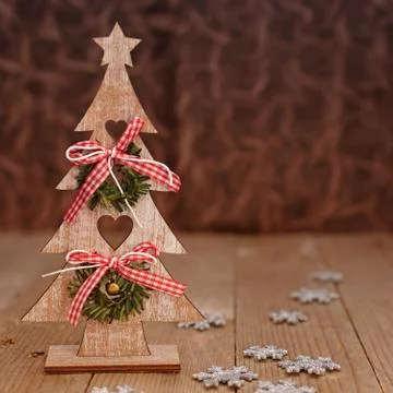 Background with christmas tree decorations Foto stock