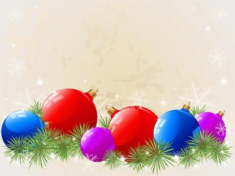 Background with Christmas tree Stock Illustration