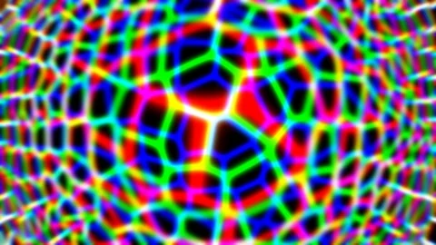 Background with chromatic pattern quickly morphing in seamless loop Video stock 115812647