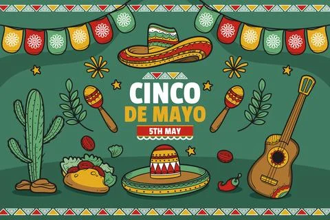 Background for cinco de mayo celebration Stock Illustration