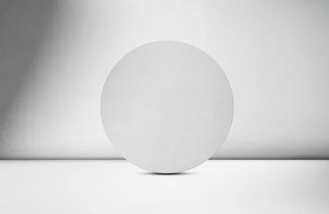 Background circle partition wall floor shadow grey leaf white light Stock-Fotos