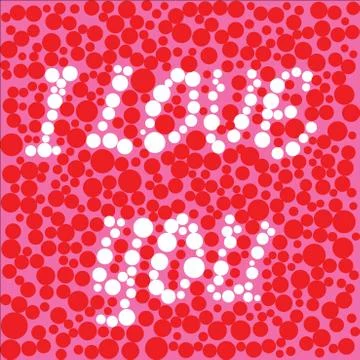 Background of the circles of different sizes with the inscriptio Stock Illustration