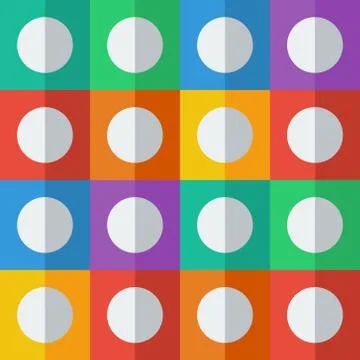 Background with circles in flat icon style Stock Illustration