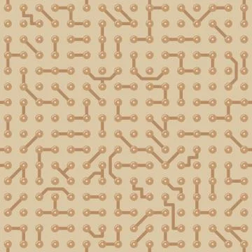 Background with circuit board pattern. seamless vector texture Stock Illustration
