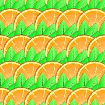 Background with citrus-fruit of orange slices Stock Illustration