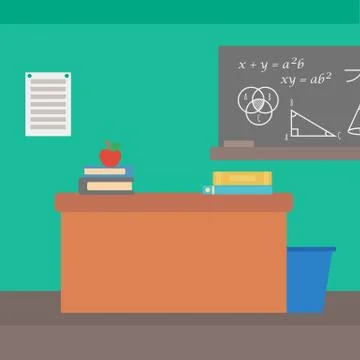 Background of classroom Illustrazione stock