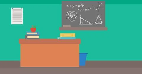 Background of classroom Illustrazione stock