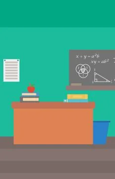 Background of classroom Illustrazione stock