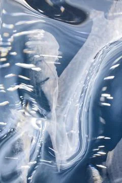 Background. Clear clear ice inside Stock Photos
