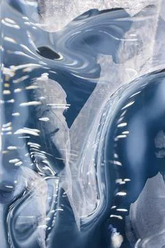 Background. Clear clear ice inside Foto stock