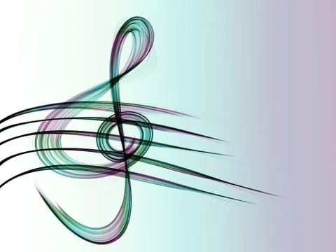 Background with a clef Stock Illustration