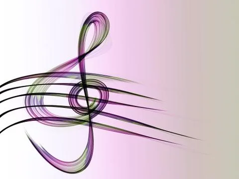 Background with a clef Stock Illustration