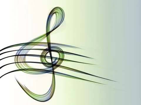 Background with a clef Stock Illustration