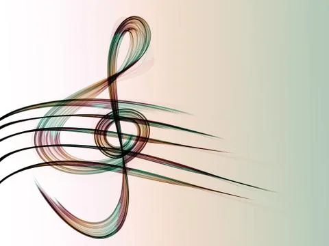 Background with a clef Stock Illustration