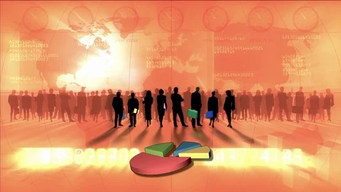 Background clip with economical illustrations. Stock Footage 108890161