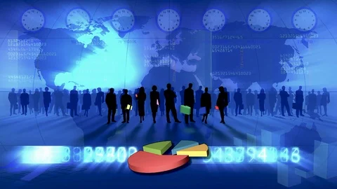 Background clip with economical illustrations. Stock Footage 108890162