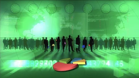Background clip with economical illustrations. Stock Footage 108890193
