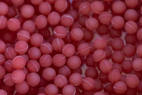 Background - close up of countless red colourful medicine  pills Stock Photos