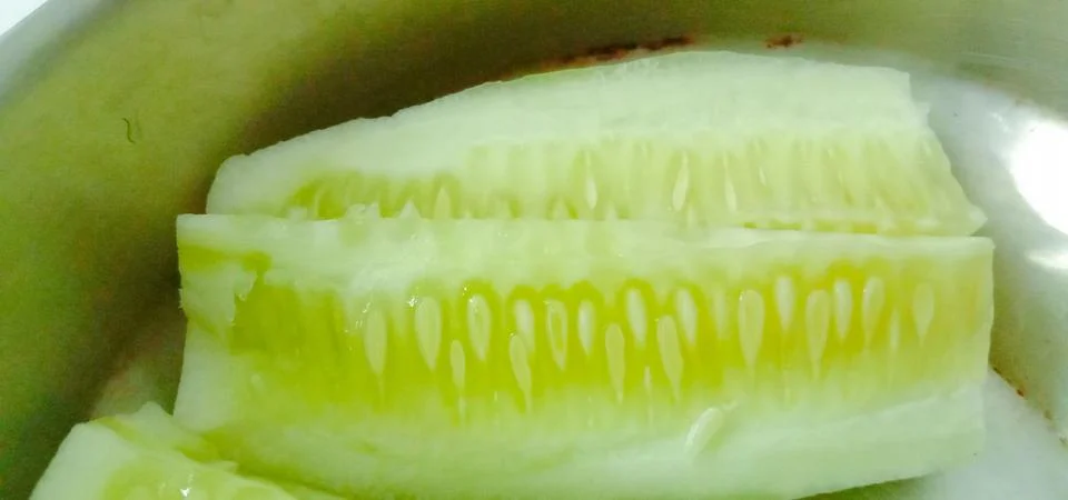 Background from close-up cucumbers Foto stock