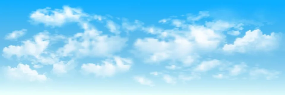 Background with clouds on blue sky Stock Illustration