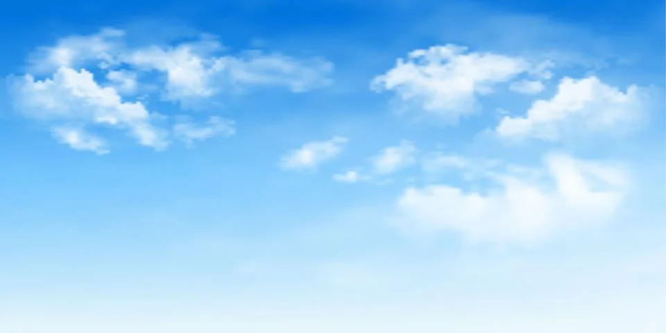 Background with clouds on blue sky Stock Illustration