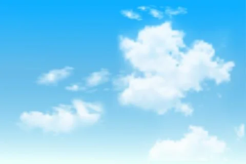 Background with clouds on blue sky Stock Illustration