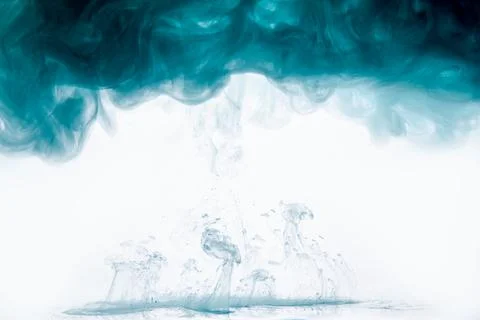Background. clouds of blue smoke on a white background Stock Photos