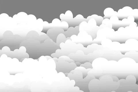 Background of clouds on a gray sky in cloudy weather Illustrazione stock