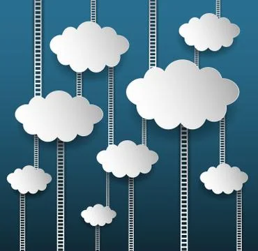 Background With Clouds Illustrazione stock