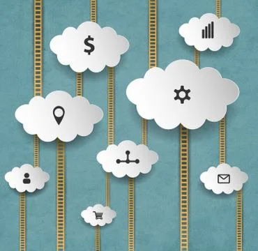 Background With Clouds Stock Illustration