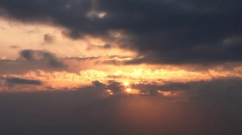 Background Clouds Sunset Stock Footage 7730719