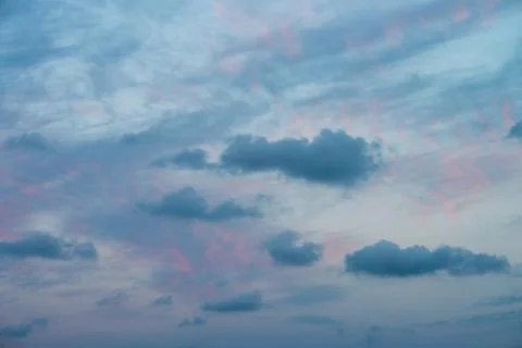 Background clouds sunset in pink blue colors Foto stock