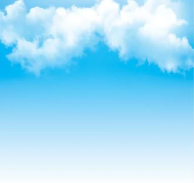 Background with a cloudy blue sky. vector. Stock Illustration