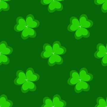 Background of clover on a white background for the holiday of St. Patrick s Day Stock Illustration