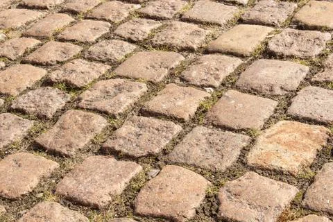 Background, cobblestone cobblestone road Stock Photos