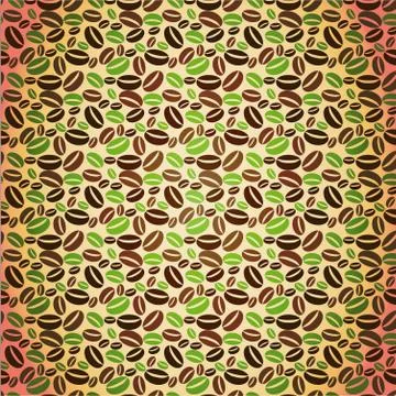 Background with coffe beans. Stock Illustration