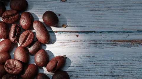 Background with coffee beans Stock Photos