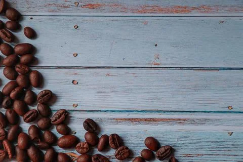 Background with coffee beans Stock Photos