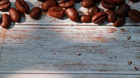 Background with coffee beans Stock Photos