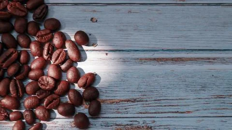 Background with coffee beans Stock Photos