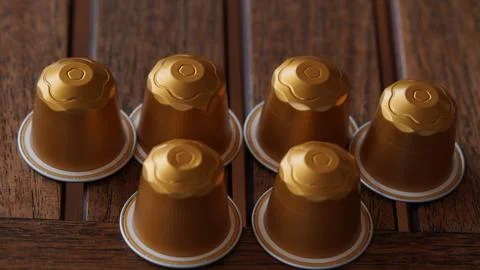 Background of coffee capsules 写真素材
