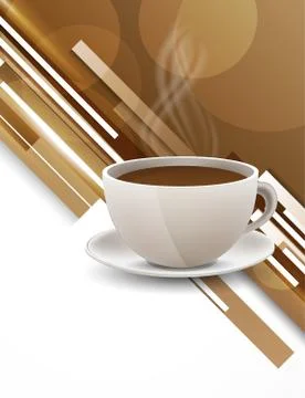 Background with coffee cup Stock Illustration